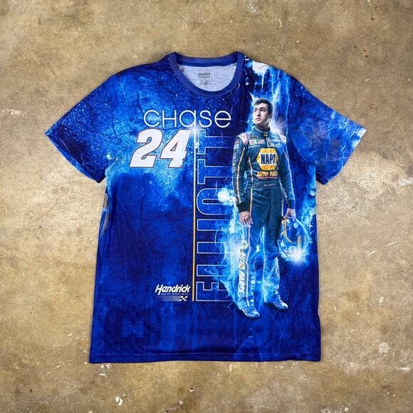 Chase Elliott #24 Hendrick Motorsports NASCAR All Over Print T-Shirt Men’s XL - Picture 1 of 11